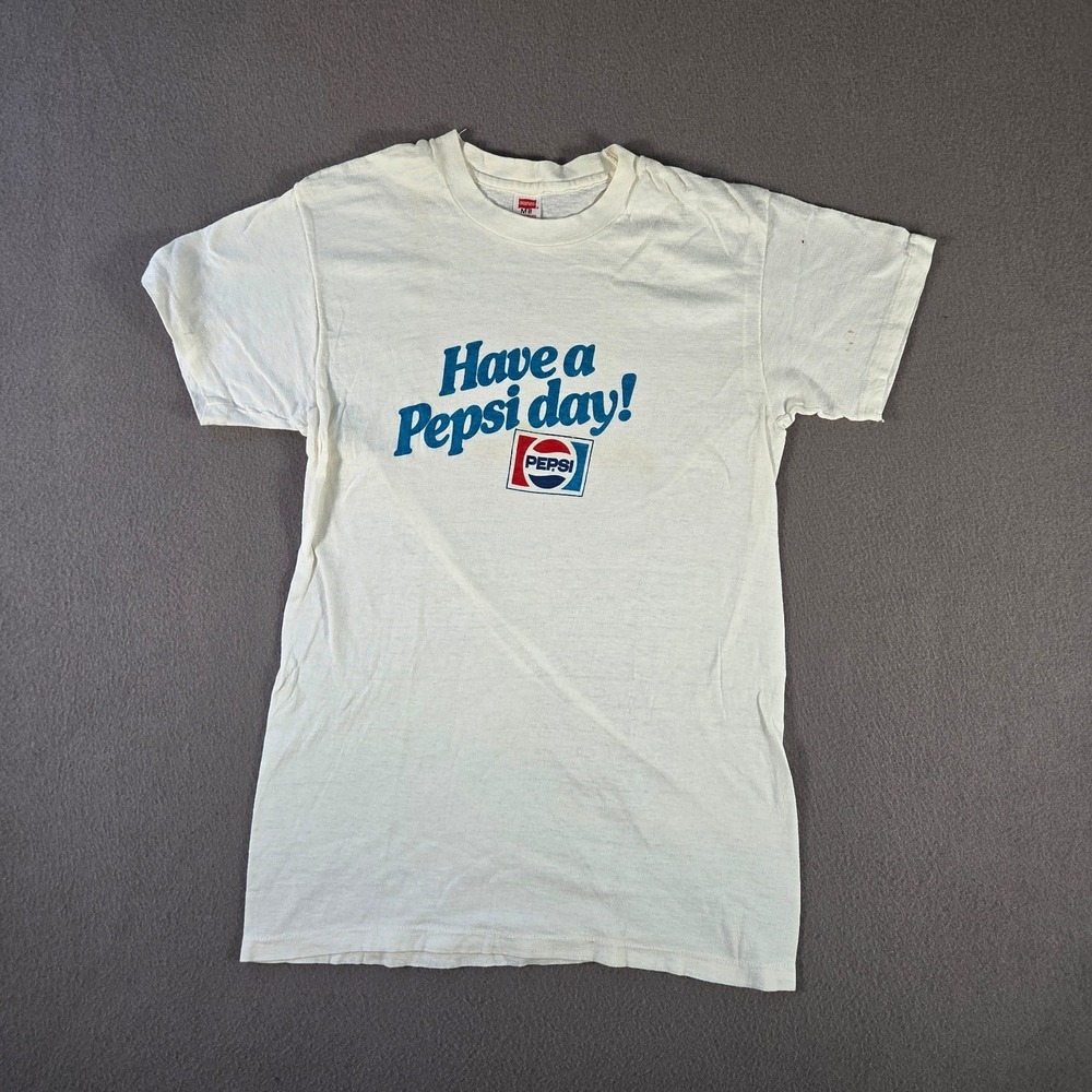 Vitnage Pepsi T Shirt Size Small Have a Pepsi Day 80s Single Stitch Made USA